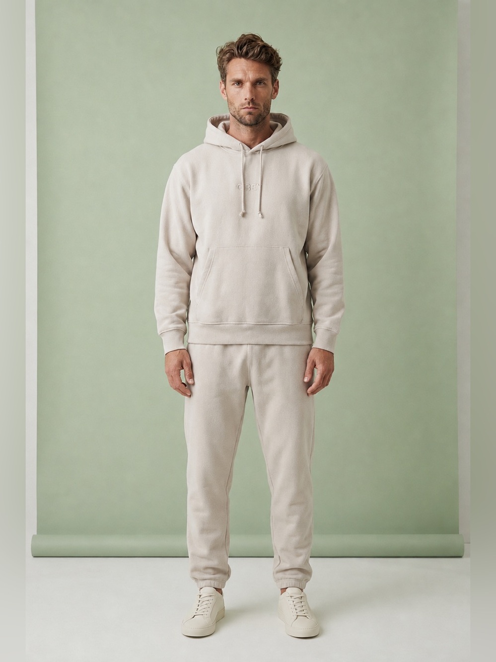 Obey Recycled Hoodie in Off-White